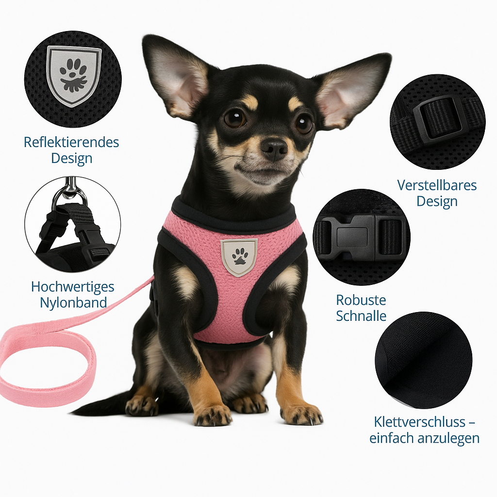Katzen- & Hundegeschirr mit Leine