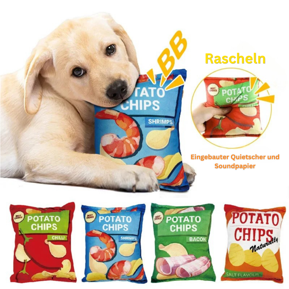 Chipstüte-Hundespielzeug